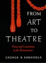 From Art to Theatre Form and Convention in the Renaissance