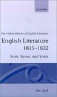 English Literature 18151832 Scott Byron and Keats