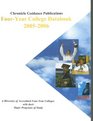 Chronicle FourYear College Databook 20052006 A Directory of Accredited FourYear Colleges with Their Major Programs of Study