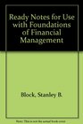 Ready Notes to accompany Foundations of Financial Management