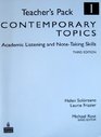 Contemporary Topics 1 Academic Listening and Notetaking Skills Teacher's Pack