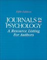 Journals in Psychology A Resource Listing for Authors