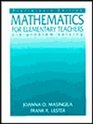 Mathematics for Elementary Teachers via Problem SolvingPreliminary Edition