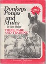 Donkey Ponies and Mules Their Care and Training