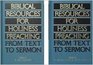 Biblical Resources For Holiness Preaching 2Vol Set From Text to Sermon