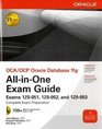 OCA/OCP Oracle Database 11g AllinOne Exam Guide with CDROM Exams 1Z0051 1Z0052 1Z0053