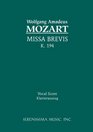 Missa Brevis K 194  Vocal score