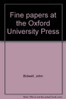 Fine papers at the Oxford University Press