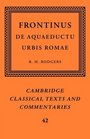 Frontinus De Aquaeductu Urbis Romae