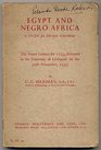 Egypt and Negro Africa A Study in Divine Kingship