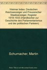 WeimarIndex Deutscher Reichsanzeiger und Preussischer Staatsanzeiger Register 19181933