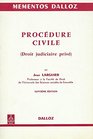Procedure civile Droit judiciaire prive