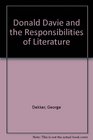 Donald Davie and the Responsibilities of Literature