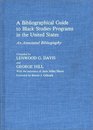 A Bibliographical Guide to Black Studies Programs in the United States An Annotated Bibliography