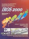 Intelligent Robots and Systems 2000 3 Volume Set