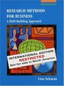 Research Methods for Business A SkillBuilding Approach International Edition Not for Sale in North America Edition 4
