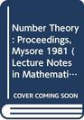 Number Theory Proceedings Mysore 1981  938