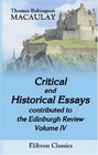 Critical and Historical Essays contributed to the Edinburgh Review Volume 4