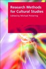 Research Methods in Cultural Studies