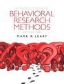Introduction to Behavioral Research Methods Plus MySearchLab with eText  Access Card Package