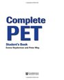 Complete PET Student's Book without answers with CDROM