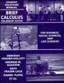 Brief Calculus For Business Social Sciences and Life Sciences Preliminary Edition Student Solutions Manual
