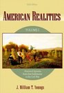 American Realities Vol 1 Sixth Edition