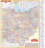 Ohio State Wall Map 64x60Laminated on Roller