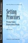 Setting Priorities Personal Values Organizational Results