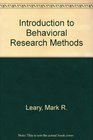 Introduction to Behavioral Research