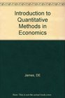 Introduction to Quantitative Methods in Economics
