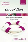 Q  A Law of Torts 2009 and 2010