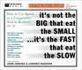 It's Not the Big That Eat the SmallIt's the Fast That Eat the Slow How to Use Speed As a Competitive Tool in Business