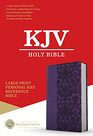 KJV Large Print Personal Size Reference Bible Purple Leathertouch Red Letter