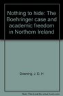 Nothing to hide The Boehringer case and academic freedom in Northern Ireland