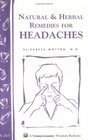 Natural  Herbal Remedies for Headaches