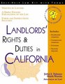 Landlords' Rights  Duties in California With Form