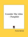 Consider The Lilies  Pamphlet