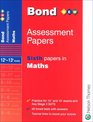 Bond Assessment Papers Sixth Papers in Maths 1213 Years