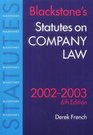Blackstone's Statutes on Company Law 2002