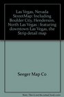 Las Vegas Nevada StreetMap Including Boulder City Henderson North Las Vegas  featuring downtown Las Vegas the Strip detail map