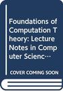 Foundations of Computation Theory Lecture Notes in Computer Science