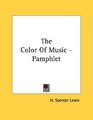 The Color Of Music  Pamphlet