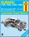 Haynes Repair Manual Subaru 1100 1300 1400 1600 Manual No 237 197179