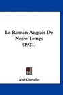 Le Roman Anglais De Notre Temps