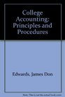 College Accounting Principles and Procedures