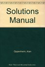 Solutions manual Signals  systems 2nd edition