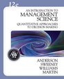 An Introduction to Management Science A Quantitative Approach to Decision Making