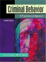 Criminal Behavior  A Psychosocial Approach