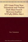 KJV Giant Print New Testament and Psalms Dark blue French Morocco leather NTP483
